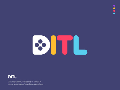 DITL Logotype Concept brand identity branding camera logo cinema clever logo colorful concept design d letter logo design documentary filmmaker illustration logo logo design logotype mark ui vector video video camera