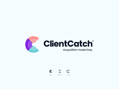 Client Catch: Logo concept app icon b2b b2c c2b c2c saas ai iot app bank branding c letter client connection digital marketing finance financial identity designer lead generation leads logo logo design logomark logotype marketing agency startup logo ui design