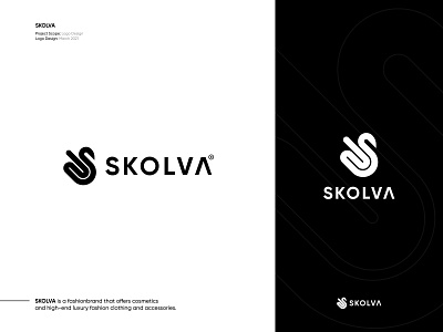 SKOLVA: Logo Design abstract app icon beauty branding clothing brand cosmetics creative logo fashion brand flat logo high end letter s logo logo design logomark logotype luxury logo modern logo skolva swan logo typography