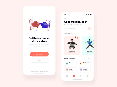 Education platform: mobile ui