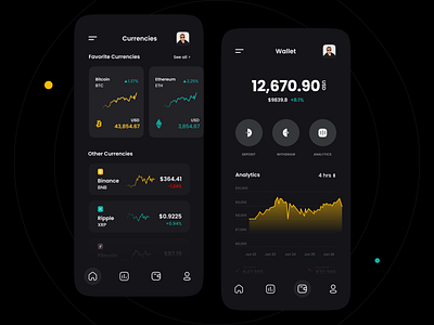 Crypto App Concept - Dark Mode