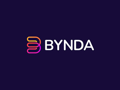 Bynda - Logo Concept 01 b b logo bynda coffee dashboard engagement games gradient icon identity logo logo design mark modern logo remote saas simple tool typography web design
