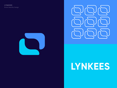 LYNKEES - Brand Mark Concept bank blue brand branding card checkout credit card finance fintech icon identity link logo logomark mark money online payment payment shared typography