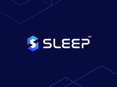 Sleep - Logo Concept # 01 abstract blockchain branding coin crypto currency decentralized earning fintech gradient identity letter s logo mark metaverse modern nft sleep token typography