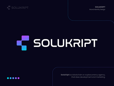 SoluKript - Logo Concept abstract bitcoin blockchain branding colors crypto development ethereum future gradient identity logo design mark marketing metaverse modern nft symbol tech web3