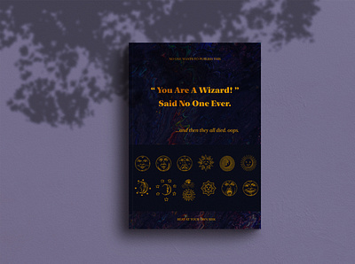 Book Cover Design for Witches and Wizards (2/2) aesthetic artsy book book cover concept design cover art cover artwork cover design gold foil harry potter hippie hogwarts magic millennial minimalism witchy