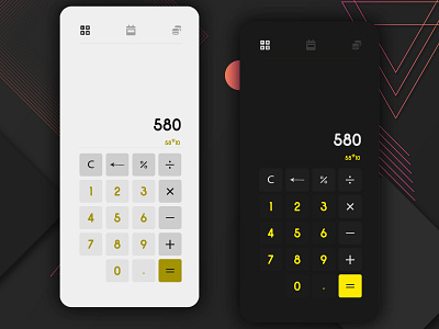 dailyUI(004) app calculator dailyui dailyui004 dark darkui design illustration ui ux web