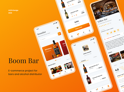 E-commerce mobile app design - BoomBar app booking design ecommerce interface mobile mobile design store ui