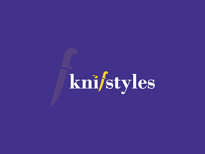 knife minimalist logo design