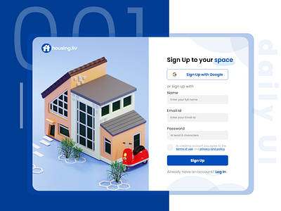 Sign Up Page: Daily UI 001 art dailyui001 design digital illustration graphic design minimal signup ui