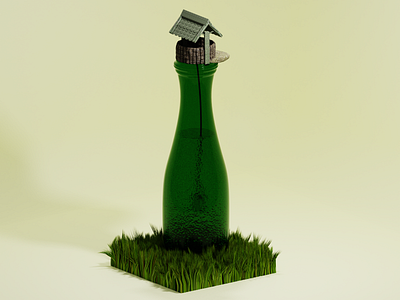 Miniature Illustration 3d art blender bottle cycles design digital illustration graphic design illustration minimal render