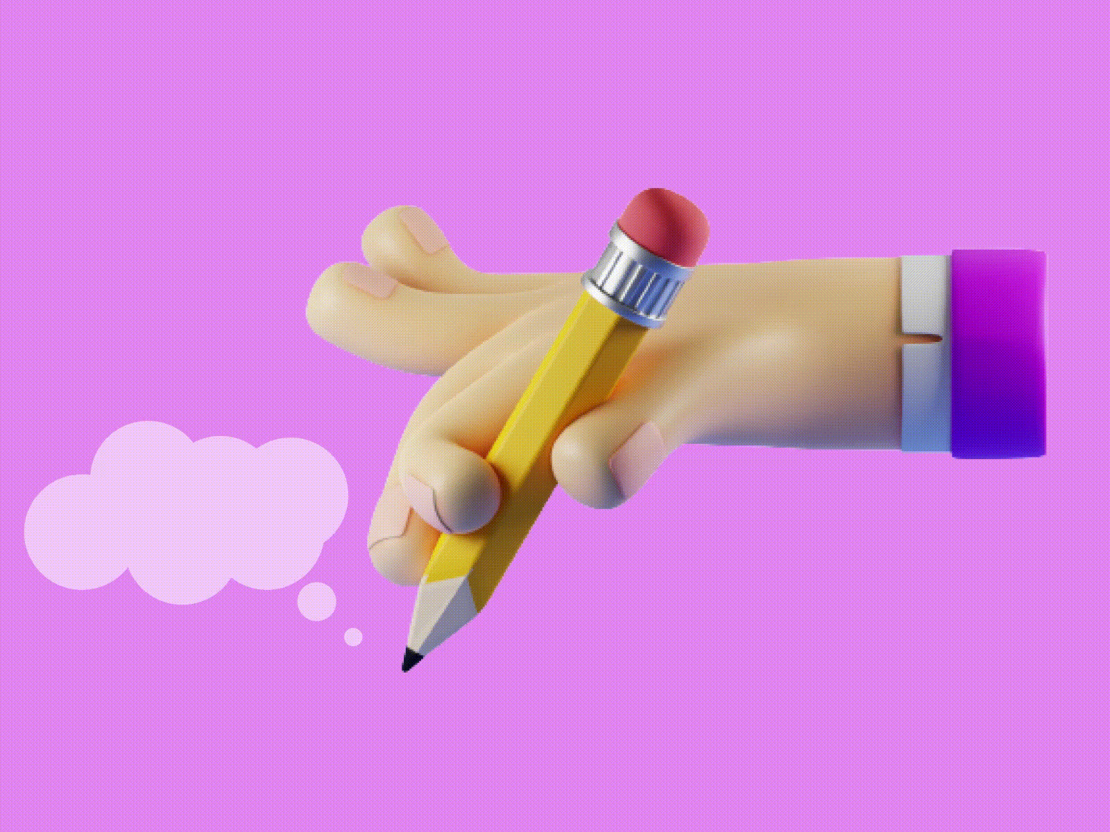 Thinking Pen 3d blender digital illustration graphic design illustration pen
