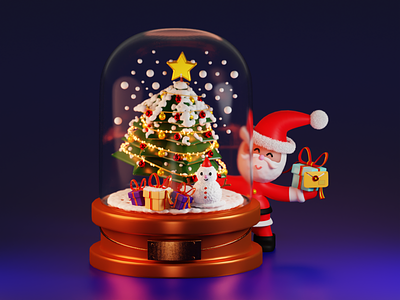 Christmas Card 3d digital illustration graphic design illustration