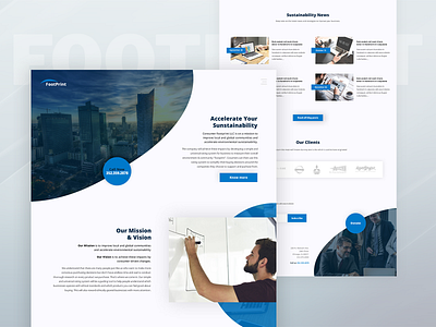 FootPrint Home Page Design design minimal typography ui ux web website