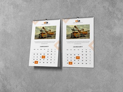 Creative Calendar Design 2021 - Durga Infra Mining Pvt. Ltd. branding design graphic design minimal typography