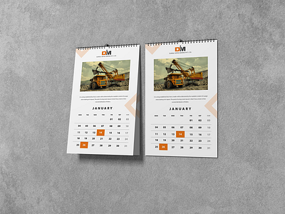 Creative Calendar Design 2021  - Durga Infra Mining Pvt. Ltd.