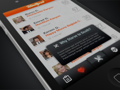 Blindfood app app design food iphone ui