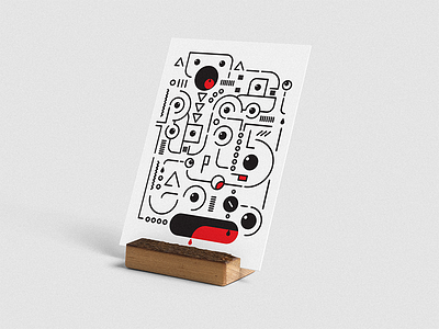 AAAAAAA! aaaaaaa card design doodle illustration print stand