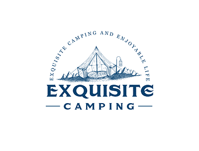 Exquisite Camping Logo branding camping design illustration logo logo design logo designer minimalist travle unique logo