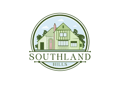 Southland Hills Logo branding design house house logo illustration land line art logo logo design logo designer minimalist unique logo
