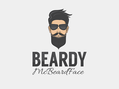 Beardy McBeard Face Logo Design by stech look on Dribbble