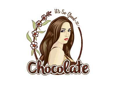 Chocolate Company Logo Design branding chocolate girl illustration ladies leaf logo logo design logo designer minimalist ui unique logo vector vintage