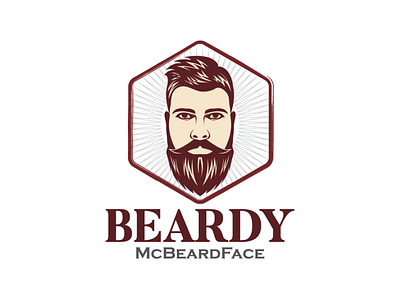Beardy Brand Logo Design beard branding logo logo design logo designer mascot minimalist moscot logo salon unique logo vector