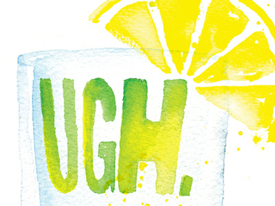 Lemondrops color humorous illustration typography watercolor