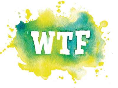 WTF color illustration typography watercolor