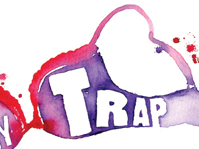 Booby Trap bra color illustration typography watercolor