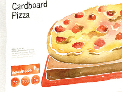 Lean Cuisine color frozen dinner illustration pizza watercolor