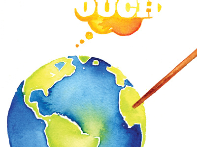 Watercolor World color hand painted illustration watercolor world