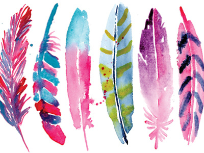 Watercolor Feathers art color feathers illustration paint watercolor watercolour