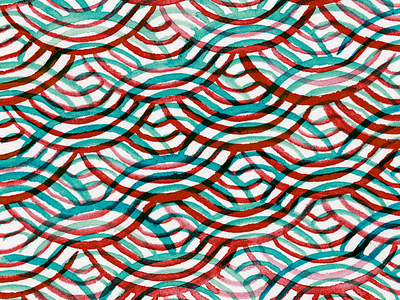 Watercolor Pattern blue fabric pattern red sashiko teal watercolor