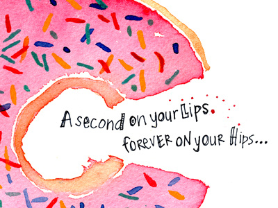 Time to Make the Doughnuts color doughnut illustration sprinkles typography watercolor