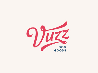 Word-mark design for 'Vuzz Dog Goods' clean cursive customfont customtype handlettering lettering logo logo design logodesign logotype minimal procreate smooth typographic typography vector wordmark