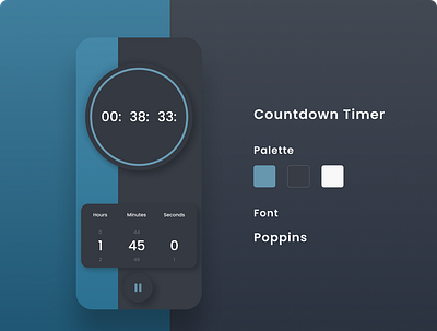 Countdown timer app branding design icon minimal ui ux