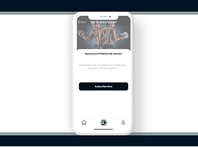 Fitness Subscription for new user app design minimal ui ux