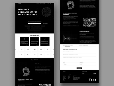 Landing Page branding design minimal typography ui ux website