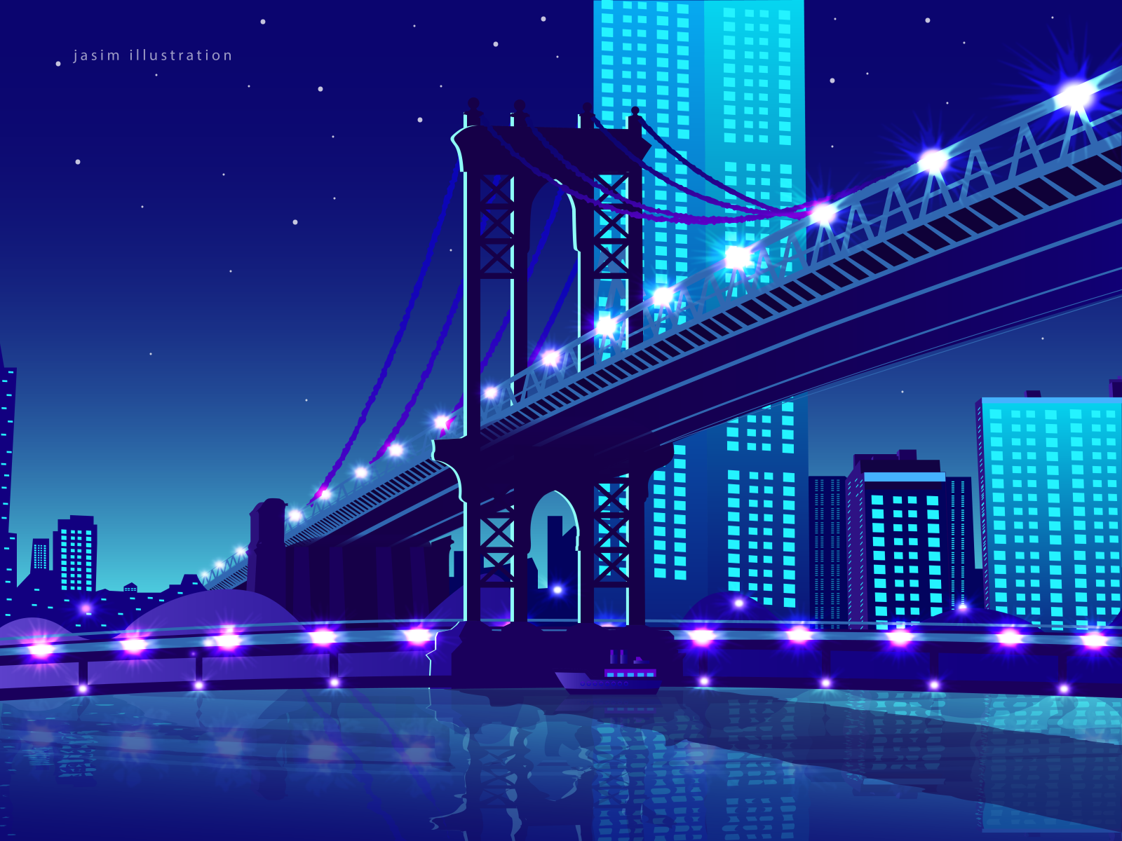 City Bridge Background
