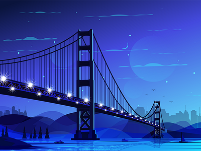 Golden Gate Bridge by Jasim on Dribbble