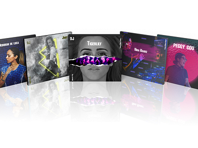 Music album covers branding