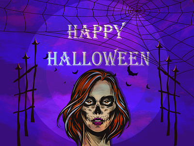 Happy Helloween poster abstract abstract design adobe illustrator colour palette design illustration