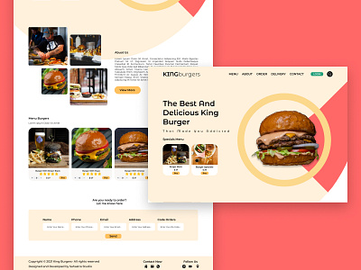 KING BURGERS - Landing page asia burgers california chicago euro food food and drink landing landing design landing page design landingpage london new york web web design webdesign website website design