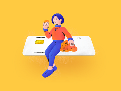 Customized Bank Card Illustration 2d art banner card character character design design finance finances fintech graphicdesign graphics halo halo lab hero image illustration image vector