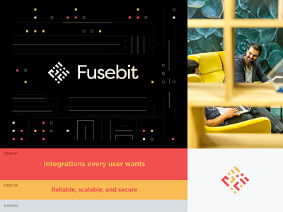 Fusebit Branding First Concept brand formation branding business colourful design fusebit halo halo lab integration service logo logos marketing pattern startup