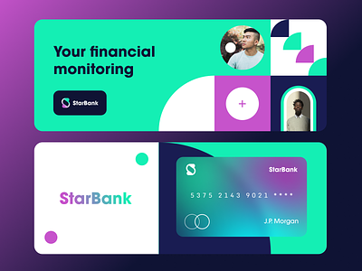 StarBank Branding Exploration bank card banking brand design brand identity branding business color colorful credit card financial service fintech gradient halo halo lab identity logo logotype online banking pattern startup