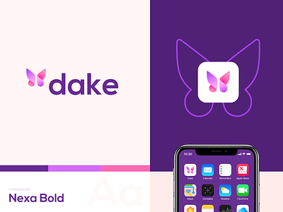 Dake Gifts App Logo brand identity branding business color colorful design gift gradient halo halo lab identity logo logotype pattern presents startup