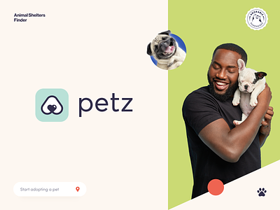 Petz Branding adopt animals brand identity branding branding design cat color dog halo halo lab identity logo logotype love mockup pets service startup