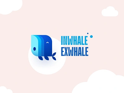 InWhale <> ExWhale brand identity brand sign branding child meditation child service identity illustration logo logotype meditation mindfulness packaging relax relaxation whale